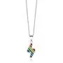 AIKESIWAI Lesbian Necklace,Lesbian Stuff,Pride Rainbow Necklace,Stainless Steel Rainbow Pendant, LGBT Pendant, Gay Lesbian Pride Pendant
