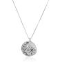 Sterling Silver ''Go in the Direction Of Your Dreams'' with Compass Pendant Necklace, 18''
