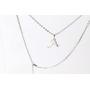 YALIMIAN 14K White Gold Plated Cubic Zirconia Initial Necklace Letter Necklaces Alphabet Necklace for Women Girls Christams Gifts