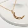 YienDoo Dainty Moon Star Pendant Necklace Chain Fashion Charm Boho Necklace Jewelry for Women and Girls (Gold)