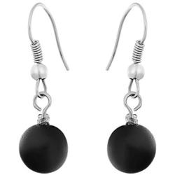 Heka Naturals Shungite Earrings for Women, EMF Protection Jewelry Made of Shungite Stone | Anti-Radiation Shungite Earrings