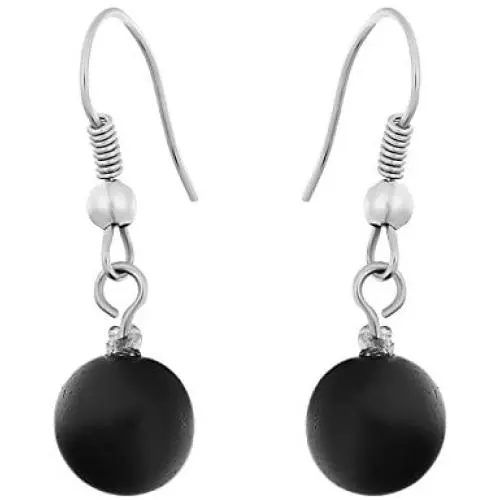 Heka Naturals Shungite Earrings for Women, EMF Protection Jewelry Made of Shungite Stone | Anti-Radiation Shungite Earrings Heka Naturals Shungite Earrings for Women, EMF Protection Jewelry Made of Shungite Stone | Anti-Radiation Shungite Earrings