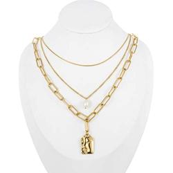 HAWSON Gold Lock Necklaces Dainty Choker Necklaces for Women, 18K Gold Plated Layering Paperclip Adjustable Link Chain Statement Choker Necklaces for Girls