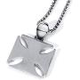 Mealguet Jewelry Mens Cool Stainless Steel Enamel Crusaders Templar Knights Cross Pendant Necklace, 24'' Chain