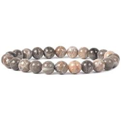 Justinstones Gem Semi Precious Gemstone 8mm Round Beads Stretch Bracelet 7 Inch Unisex