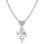 RIMAYZI Platinum-Plated Forever Love 3 Heart Crystals Necklace for Women Girl Pendant with Elegant Box Dainty Anniversary Jewelry Valentines Day Gifts for her