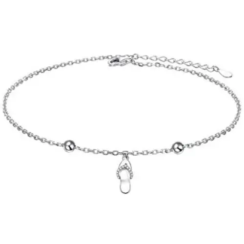 FLYOW Anklet for Women S925 Sterling Silver Adjustable Foot Chain Ankle Bracelet Anklets Jewelry FLYOW Anklet for Women S925 Sterling Silver Adjustable Foot Chain Ankle Bracelet Anklets Jewelry