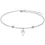 FLYOW Anklet for Women S925 Sterling Silver Adjustable Foot Chain Ankle Bracelet Anklets Jewelry