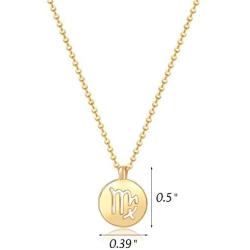Your Always Charm Zodiac Necklace,Astrology Horoscope Constellation Zodiac Sign Pendant Necklace for Women and Girls