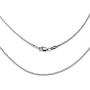 AmyRT Jewelry 1.1mm Titanium Steel Silver Box Chain Necklaces for Women 16 to 30 Inches