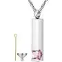 Dletay Crystal Cremation Jewelry for Ashes Birthstone Memorial Ashes Necklace Cube Urn Necklace for Ashes Dletay Crystal Cremation Jewelry for Ashes Birthstone Memorial Ashes Necklace Cube Urn Necklace for Ashes