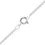 Disney Silver Plate Mickey Mouse Crystal Birthstone Necklace 18''
