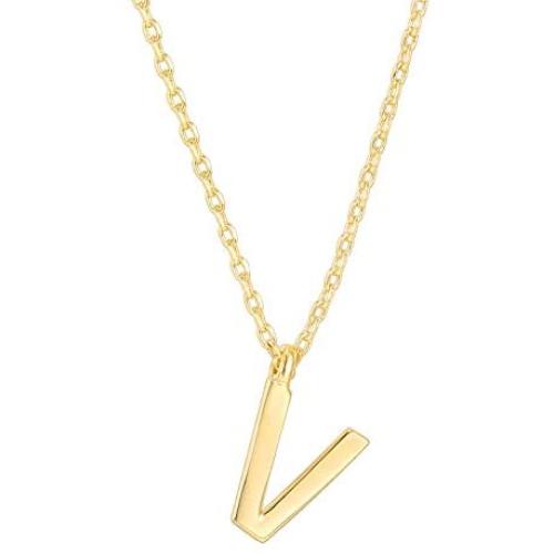 PAVOI 14K Gold Plated Initial Necklace | Letter Necklaces for Women