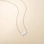 FANCIME White/Yellow/Rose Gold Plated 925 Sterling Silver High Polished Cute Mini Small Lucky Elephant Family Dainty Pendant Necklace For Women Girls, 16'' + 2'' Extender