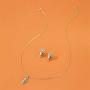 Geometirc Hand Palm Necklace Earrings Dangle Lucky Fatima Human Hand Earrings Necklace for Women Girls Jewelry Gift Funny