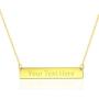 Personalized Engraved Bar Necklace Pendant Initial Text Custom Gift for Woman Kids Mom Sister Daughter Grandma Girlfriend Graduation Wedding Birthday Anniversary