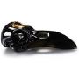 Skullis Necklace of Gemstone Carved Crystal Raven Skull Pendant, for Men and Women. Skull Jewelry.