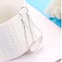 Sllaiss 925 Sterling Silver Paddle Dangle Earrings Geometric Triangle Statement Drop Earrings for Women Girls Lightweight
