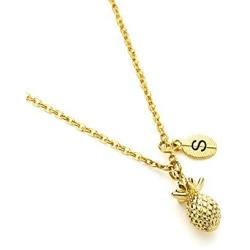 MEMGIFT Dainty 18K Gold Pineapple Necklace Petite Minimal Tropical Fruit Jewelry Personalized for Women Teen Girls Best Friend Sister Mom Daughter Girlfriend Bridesmaid Fiancee