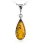Ian and Valeri Co. Amber Sterling Silver Classic Pendant Necklace Chain 18 Inches Ian and Valeri Co. Amber Sterling Silver Classic Pendant Necklace Chain 18 Inches