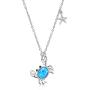 Angel caller 925 Sterling Silver Crab Necklace Opal Ocean Themed Crab Pendant Necklace Jewelry Dainty Necklace for Women Girls