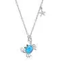 Angel caller 925 Sterling Silver Crab Necklace Opal Ocean Themed Crab Pendant Necklace Jewelry Dainty Necklace for Women Girls