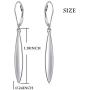 S925 Sterling Silver Vertical Dangle Drop Earrings Gifts for Women Men