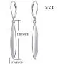 S925 Sterling Silver Vertical Dangle Drop Earrings Gifts for Women Men S925 Sterling Silver Vertical Dangle Drop Earrings Gifts for Women Men