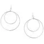 SolidSilver - Sterling Silver CZ Accent Double Hoop in Hoop Dangle Earrings | Round or Square SolidSilver - Sterling Silver CZ Accent Double Hoop in Hoop Dangle Earrings | Round or Square