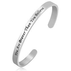 LovelyCharms Stainless Steel Cuff Bangle Bracelet for Women Girls