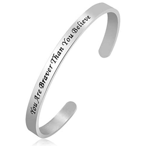 LovelyCharms Stainless Steel Cuff Bangle Bracelet for Women Girls