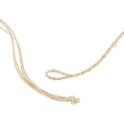 BlueRica Hemp Choker Necklace with Brown Wood Beads