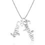 MyNameNecklace Personalized Vertical Name Necklace in Cursive in Sterling Silver 925 / Gold Plating - Classic Delicate Jewelry Gift for Her