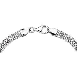 Miabella 925 Sterling Silver Italian 5mm Mesh Link Chain Bracelet for Women, 6.5, 7, 7.5, 8 Inch Made in Italy