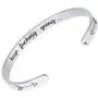 GUERNO Inspirational Gifts for Women Cuff Bracelet Bangle Personalized Motivational Mantra Quote Keep Going Stainless Steel Engraved Come Encouragement Jewelry