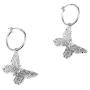 SEVENSTONE Butterfly Necklace Earrings Set Chain Necklace Charm Huggie Hoop Cute Earrings Dainty Butterfly Jewelry for Women Girls