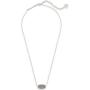 Kendra Scott Elisa Pendant Necklace for Women, Fashion Jewelry, Rhodium-Plated, Platinum Drusy