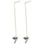 Hummingbird Bird Tassel Chain Stud Earrings Threader Birds Crystal Long Tassel Drop Dangle Earrings for Women Girls Jewelry Gifts