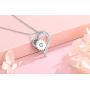 CHENGHONG Cremation Jewelry for Ashes for Women 925 Sterling Silver Heart Daisy Urn Necklace for Ashes Keepsake Memorial Family Jewelry Gifts for Women