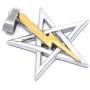 Gungneer Inverted Star Necklace Satanic Pendant Stainless Steel Charm Chain Evil Symbol Strength Jewelry Men Women