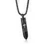 Molike Stainless Steel English Lords Prayer Cross Bullet Pendant Urn Ashes Necklace for Men, 22 Inch Chain