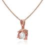 Sea of Ice Sterling Silver 6mm CZ Happy Dolphin Pendant Necklace for Women Girl, 18 Inch