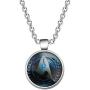 AKTAP Star Trek Inspired Necklace Glass Time Gem Star Trek Pendant Jewelry TV Movies Show Gift for Star Trek Fans