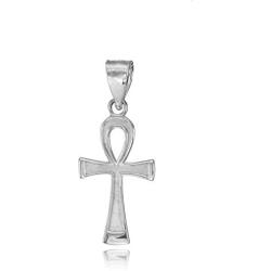 925 Sterling Silver Egyptian Ankh Cross Charm Pendant