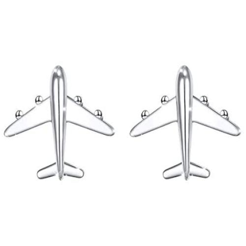 Stud Earrings For Men Women Teen Girls Boys 925 Sterling Silver Football/Airplane/Solitaire Dainty Earrings, Best Birthday Christmas Gifts