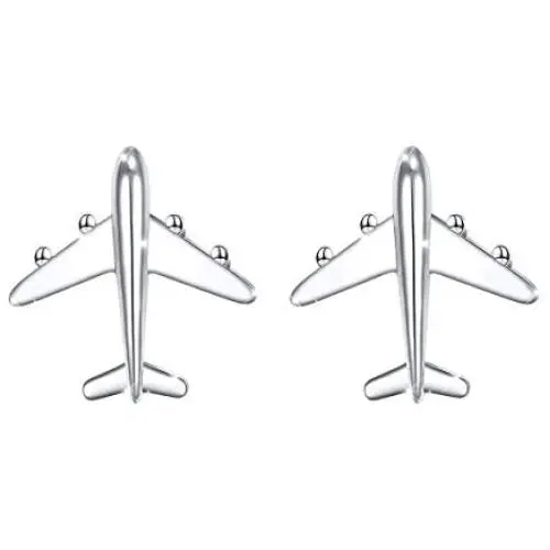 Stud Earrings For Men Women Teen Girls Boys 925 Sterling Silver Football/Airplane/Solitaire Dainty Earrings, Best Birthday Christmas Gifts Stud Earrings For Men Women Teen Girls Boys 925 Sterling Silver Football/Airplane/Solitaire Dainty Earrings, Best Birthday Christmas Gifts