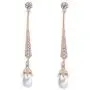 Scarlvambo Womens Simulated Pearl Cubic Zirconia Chandelier Pierced Dangle Bride Earrings Scarlvambo Womens Simulated Pearl Cubic Zirconia Chandelier Pierced Dangle Bride Earrings