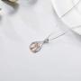 BEBEWO 10K 14K 18K Gold Sister Pendant Necklace, Female Friendship Gold Necklace Jewelry for Best Friend/Women/Sister/Birthday
