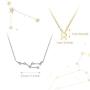 Hicarer 2 Pieces Zodiac Necklace Pendant 12 Astrology Necklace Gold Silver Astrology Horoscope Sign Chain with Astrology Card for Women Girl