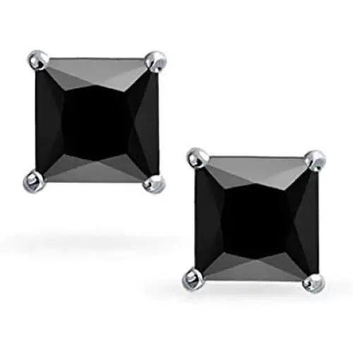 JiangXin Solitaire Gemstone 925 Sterling Silver Platinum Plated Stud Earrings Fine Jewelry for Girls Women JiangXin Solitaire Gemstone 925 Sterling Silver Platinum Plated Stud Earrings Fine Jewelry for Girls Women